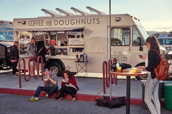 Food truck at work locations Food truck at work locations