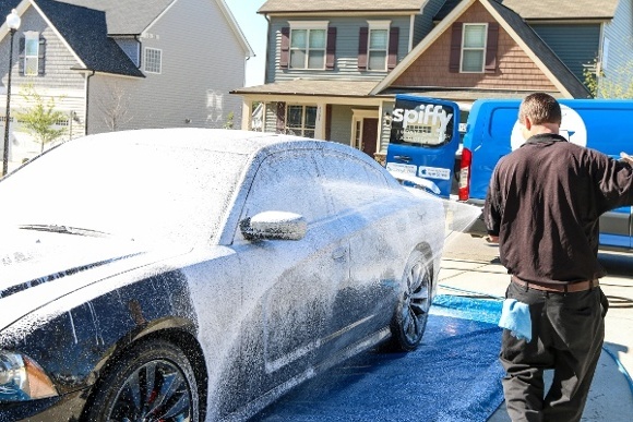 Spiffy washing car at home Spiffy washing car at home